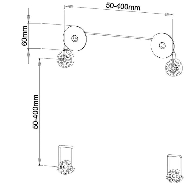 Technical drawing with meassurements