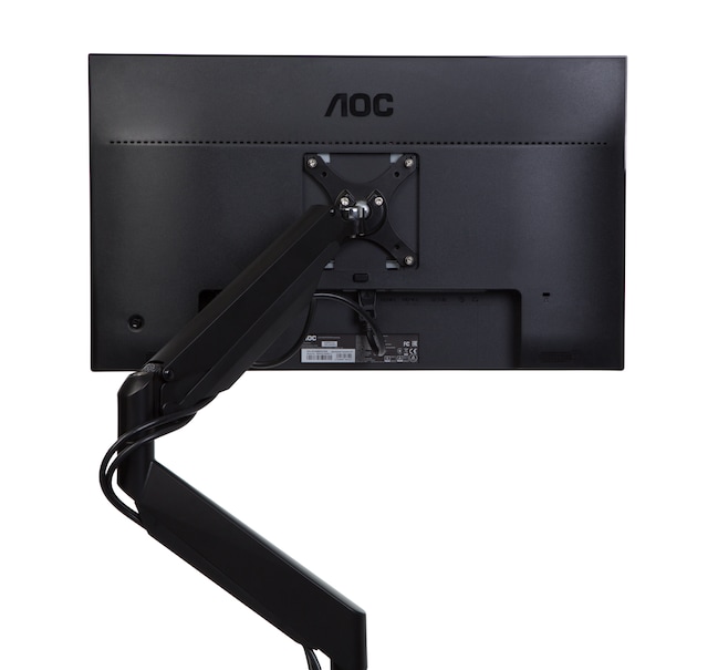 Monitor on gas arm - from behind
