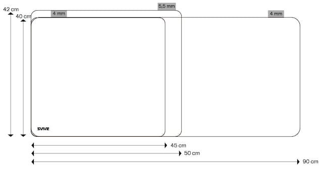 Range of different sized mousepads Range of different sized mousepads