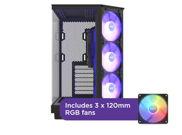 3 rgb-fläktar ingår